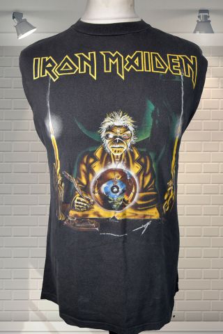 Vintage Iron Maiden Tour T - Shirt Eddie - Seventh Son 1980s Metal Large