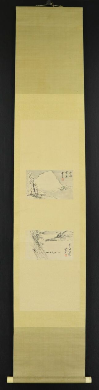 Japanese Hanging Scroll Art Painting Sansui Landscape Kodama Katei E3040