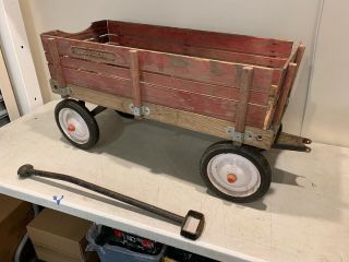 Vintage Town And Country Radio Flyer Red Wagon 70s Version Well Old Planter