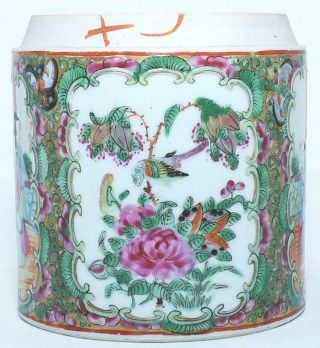 19th c CHINESE FAMILLE ROSE MEDALLION CANTON TEA CADDY BOX & LID PORCELAIN 3