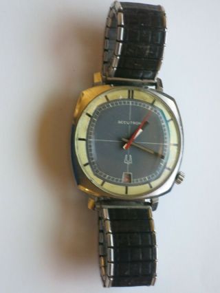 Vintage Bulova Accutron Mens Wrist Watch - Needs Battery