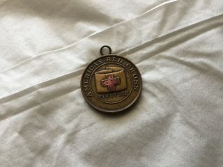 Vintage American Red Cross First Aid Medal Pendant
