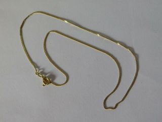 Vintage 14ct Gold Neck Chain 14ct Necklace 16.  5 Inches