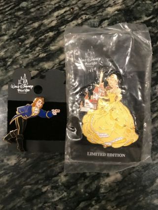 Disney Princess Ball Belle And Beast Beauty 2 Pin Set