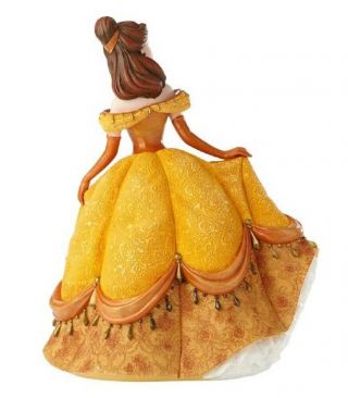 Disney Couture de Force Princess Belle in Golden Ballgown Figurine 4060071 2