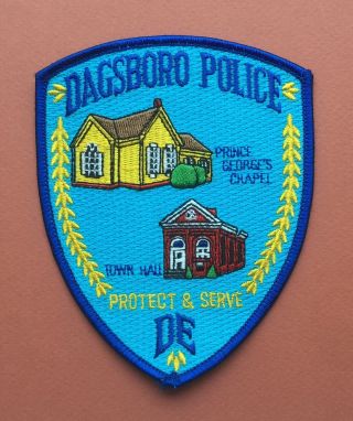 Rare Dagsboro Delaware Police Department Patch De