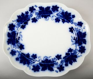 Gefle Sweden Vinranka Percy Flow Blue Oval Serving Platter 13 " Vintage Porcelain