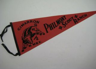 Vintage 1959 Philmont Scout Ranch Souvenir Felt Pennant - Cimarron Mexico