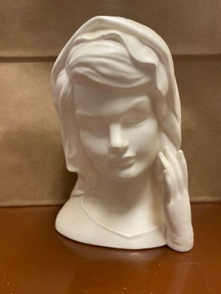 Vtg 1964 Inarco Jackie Kennedy In Mourning Porcelain Head Planter / Vase E - 1852