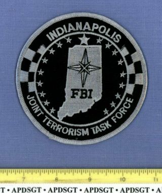 Fbi Jttf Joint Terrorism Task Force (subdued) Indiana Federal Police Patch Fe