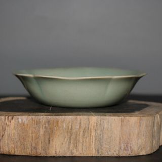 Chinese Old Longquan Kiln Celadon Glaze Fancy - Top Porcelain Plate/saucer