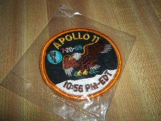 Vintage Embroidered 3 " Patch 7 - 20 - 69 Apollo 11