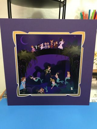 Disney Wonderground Gallery Peter Pan A Magical Moon Over Mermaid Lagoon Print. 2