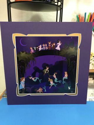 Disney Wonderground Gallery Peter Pan A Magical Moon Over Mermaid Lagoon Print. 3