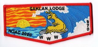 Boy Scout Oa 970 Saklan Lodge Noac 2020 Red Border Flap