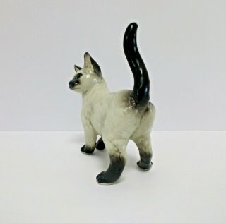 Vintage Siamese Seal Point Cat Standing Lefton 80518N Porcelain Cat Figurine 2