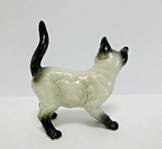Vintage Siamese Seal Point Cat Standing Lefton 80518N Porcelain Cat Figurine 3