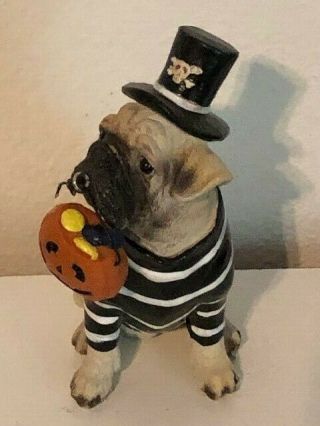 Halloween Pug Dressed Up In Costume Dog Figurine