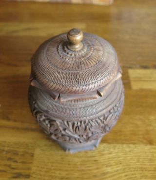 Antique Oriental Eastern Chinese Hand Carved Urn