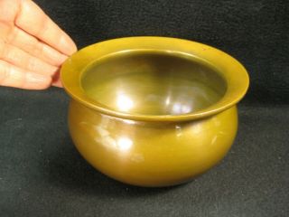 Vintage Japanese C.  1940 Bronze Chado Tea Ceremony Ochako Bochi Vessel Vase Bowl