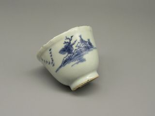 Antique 18thc Chinese Blue & White Porcelain Tea Bowl Qianlong Ca 1780 (r)