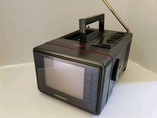 Vintage Magnavox Perfect View Portable 5 " Color Tv & Am/fm Radio