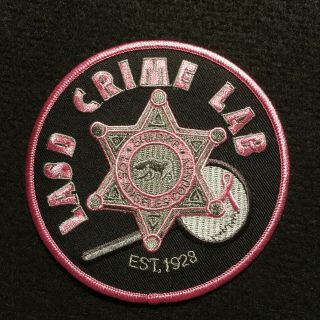 Los Angeles County Sheriff Crime Lab Pink Project Patch Lasd Csi California