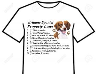 T - Shirt = Brittany Spaniel Dog Gundog Hunting Breed Silly Rules For Their Owner