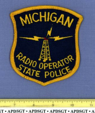 Michigan State Police Radio Operator Highway Patrol Patch 911 Communications Fe