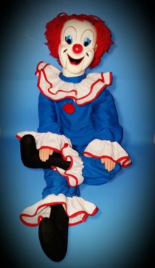 Vintage Larry Harmon Eegee Co Bozo The Clown Ventriloquist Doll Vg