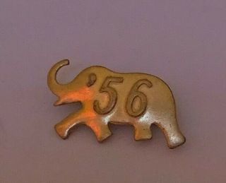 True Vintage 1956 Republican Party Elephant Pin ‘56 Gold Tone 1” Campaign