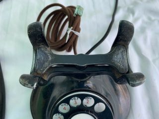 Vintage 1930 ' S WESTERN ELECTRIC Model 202 Oval Base DIAL TELEPHONE 3