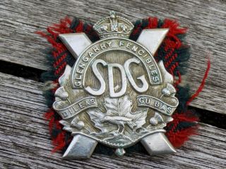 Vintage Ww2 Canada Stormont Dundas Glengarry Fencibles Cap Badge Scully Montreal