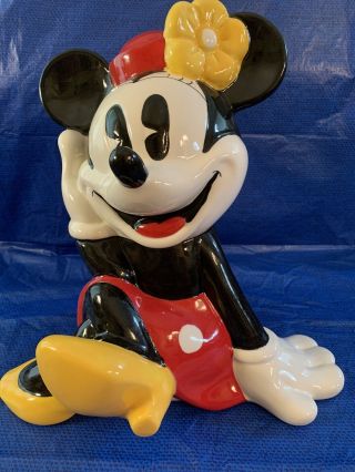 Disney Treasure Craft Minnie Mouse Ceramic Cookie Jar