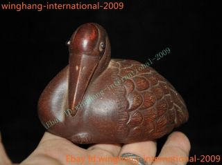 Chinese yixing zisha pottery Hand - carved lucky animal Crane bird statue Tea pet 2