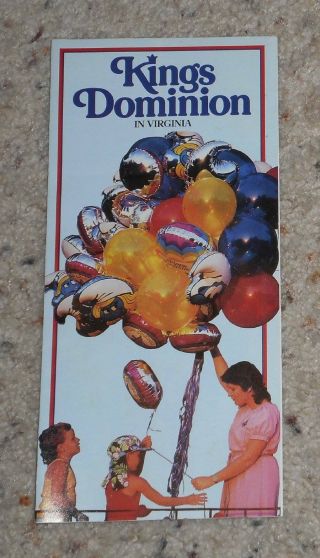 Vintage 1988 Kings Dominion Amusement Park Brochure Virginia Roller Coaster