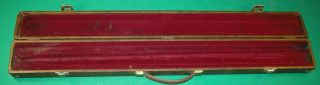 93 1 - Vintage Huebler Pool Cue Case (leather Wrap)