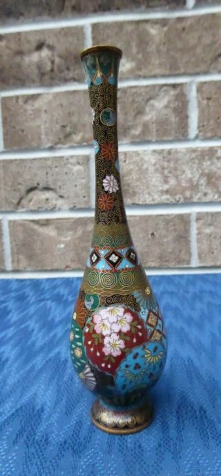 Meiji Period Japanese Cloisonne Antique Bud Vase