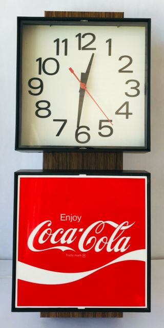 Coke Wall Clock Enjoy Coca Cola Vintage 1976 Ingress Plastene Model G018 Electri