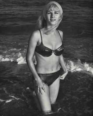 Vintage 1967 Bunny Yeager Estate Photograph Bikini Shoreline Pin - Up Judy Davis 2