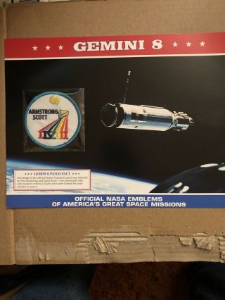 Willabee & Ward Official Nasa Space Patch And Card Gemini 8
