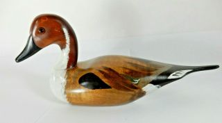 Wood Duck Carving Pintail Drake,  Signed S.  Hart,  1983,  A Wooden Bird Factory