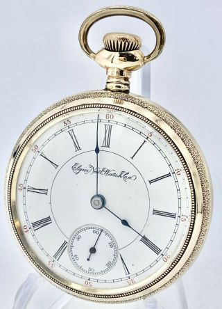 Vintage 1890s Elgin G.  M.  Wheeler 18s 17j Pocket Watch In Gold Filled Case