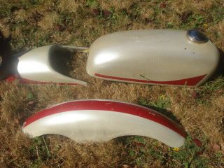 Old Vintage Motorcycle Road Race Parts: Gas Tank Tach Tail Pc Fender Etc.  Ahrma