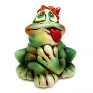 Frog.  Ceramic Porcelain Figurine " Frog ".  Ceramic Figurine Handmade.