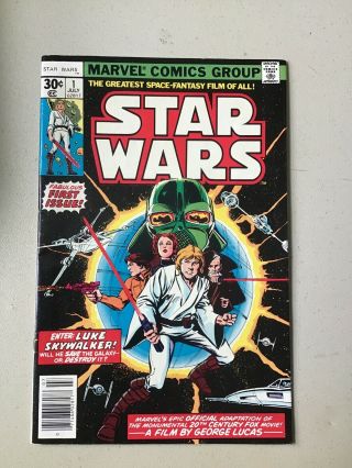 Vintage Star Wars Comic First Issue Number 1 July 1977 30 Cent Issue