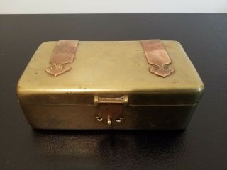 Vintage Chinese Mixed Metals Brass Copper Wood Strong,  Snuff Trinket Box 1900 