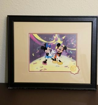 Walt Disney “mickey’s Surprise Party” Limited Edition Framed Serigraph Cel Art