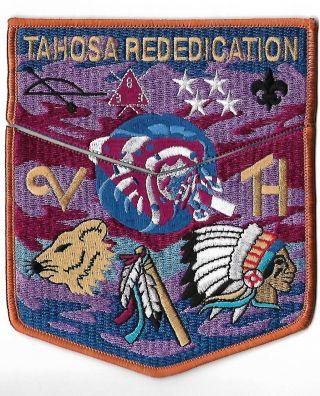 Oa 383 Tahosa Rededication Bsa Flap Set Red Bdr.  Denver Area Council Co [nan - 659