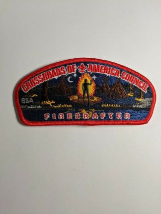 Bsa Crossroads Of America Council Firecrafter Council Strip Patch